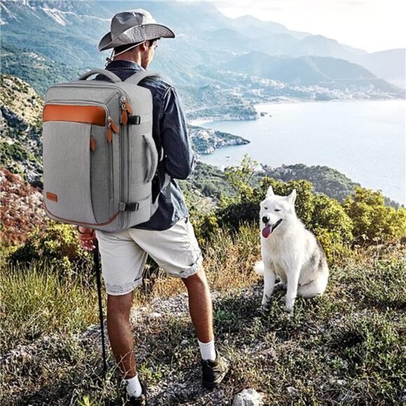 Carry on Backpack, 45L Extra Large Travel Backpack for Men & Women Suitcase Bag - Picture 6 of 7